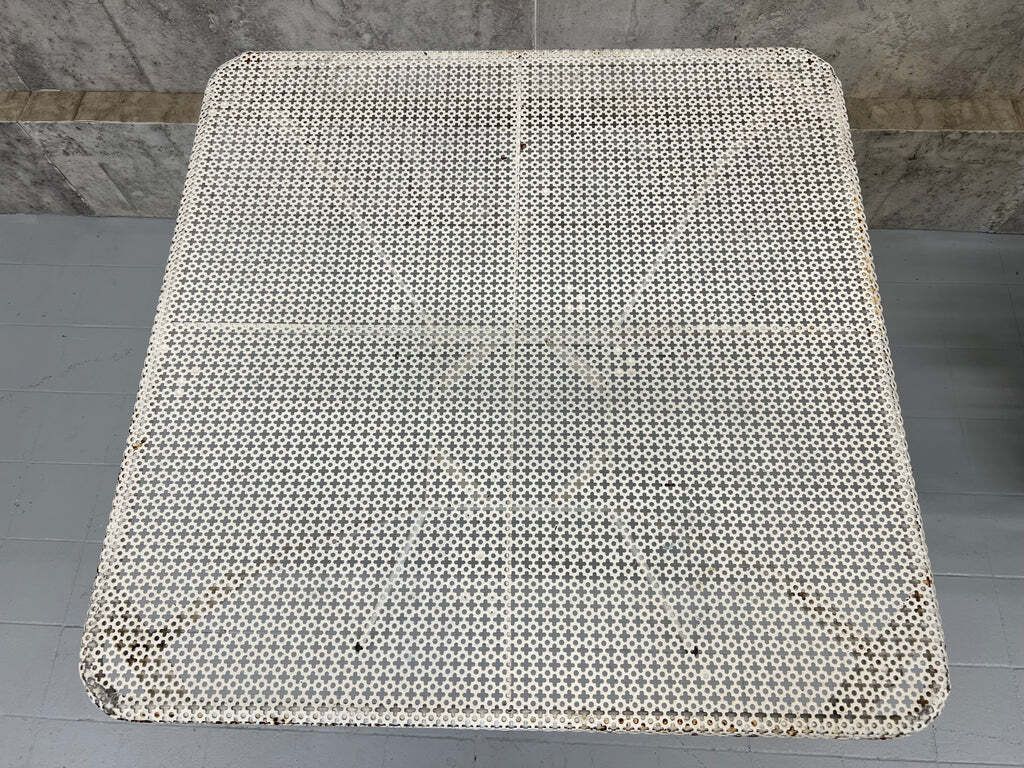 Metal Garden Perforated Square Table photo 355.0
