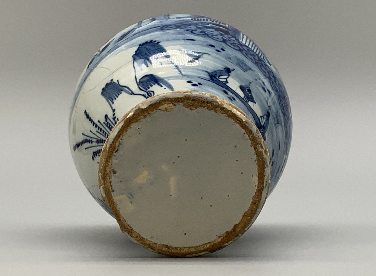 photo buy A Circa 1700 Dutch Delft Chinoiserie Blue & White Vase Antique Faience Delftware
