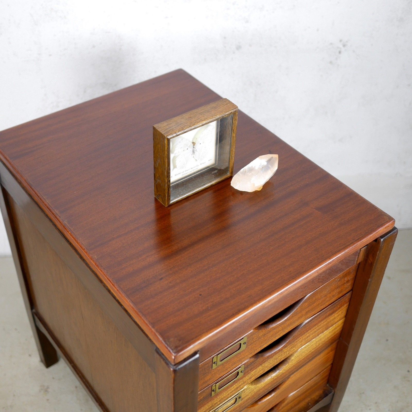 Furniture Vintage Filing Drawers Cabinet Iroko School Office 1930s #103094 photo