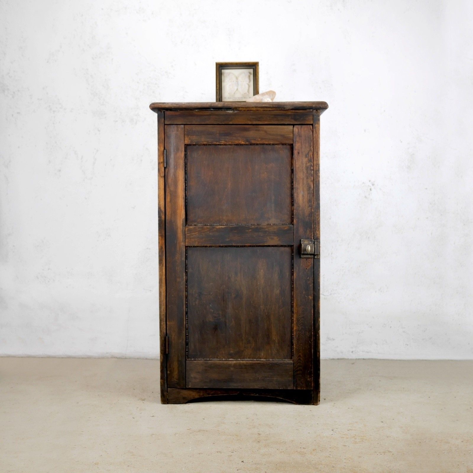 Antique Vintage Cabinet Storage Wood Pitch Pine Scratch Built #103114