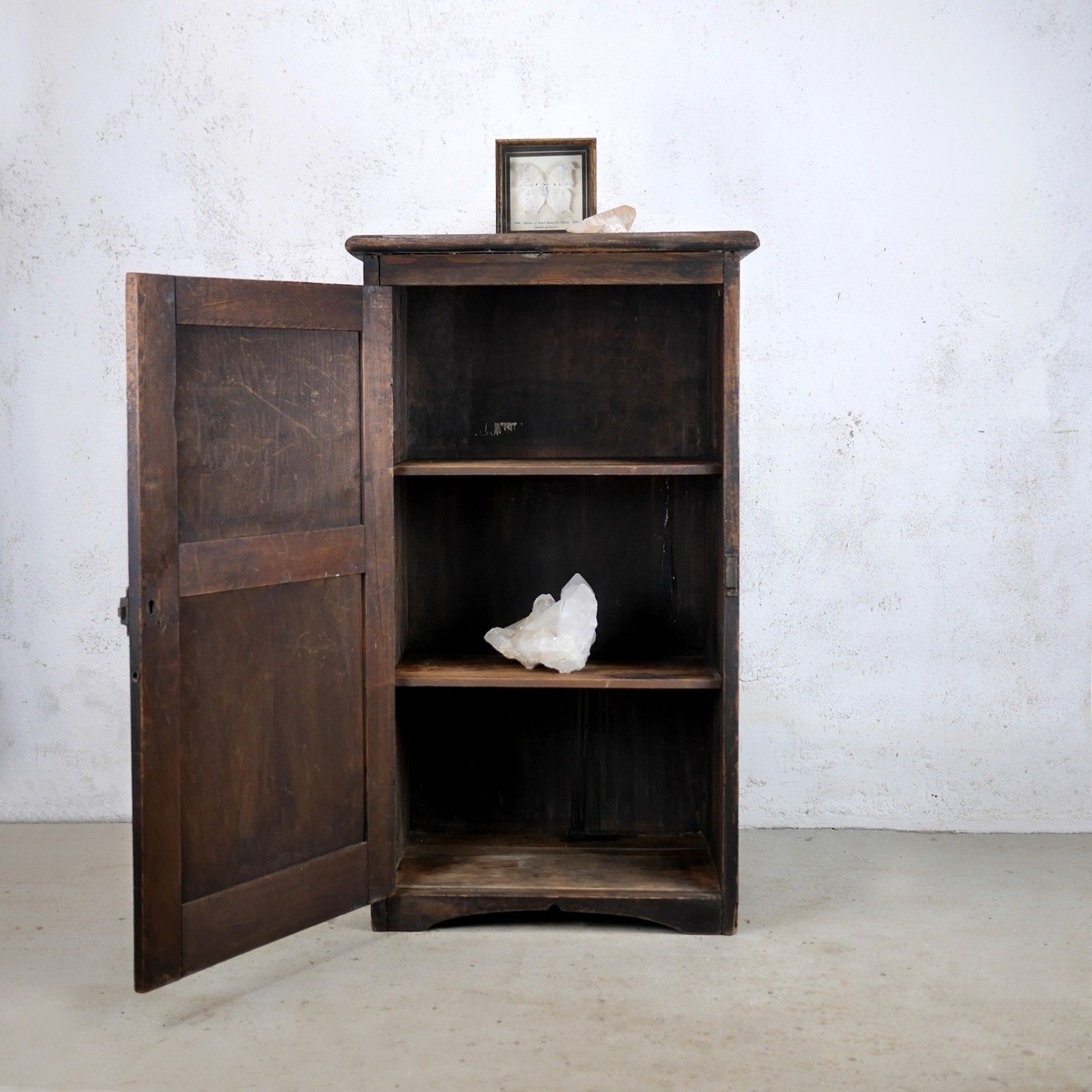 Antique Vintage Cabinet Storage Wood Pitch Pine Scratch Built #103114 photo furniture
