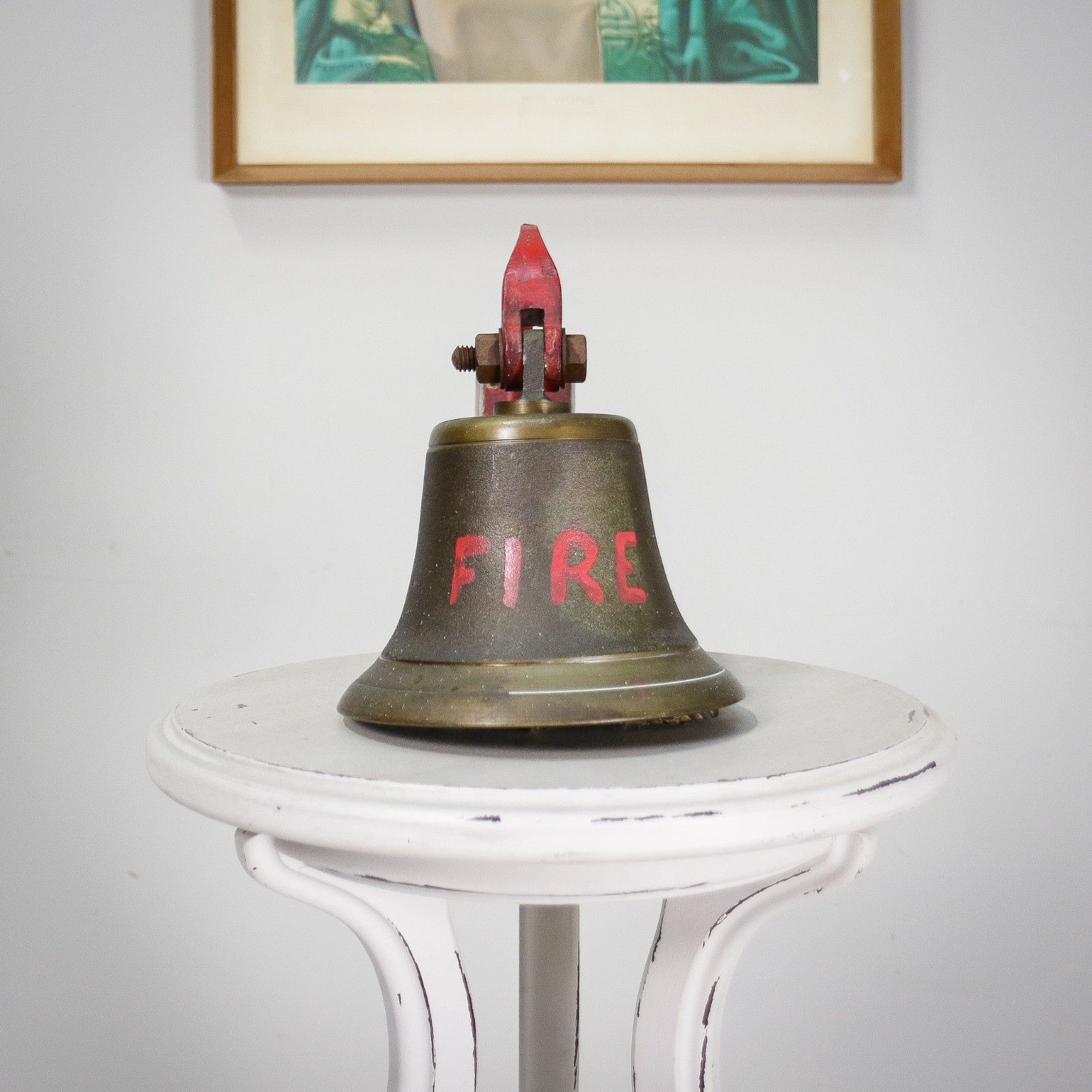 Brass Fire Bell With Brass Clapper And Brass Bracket