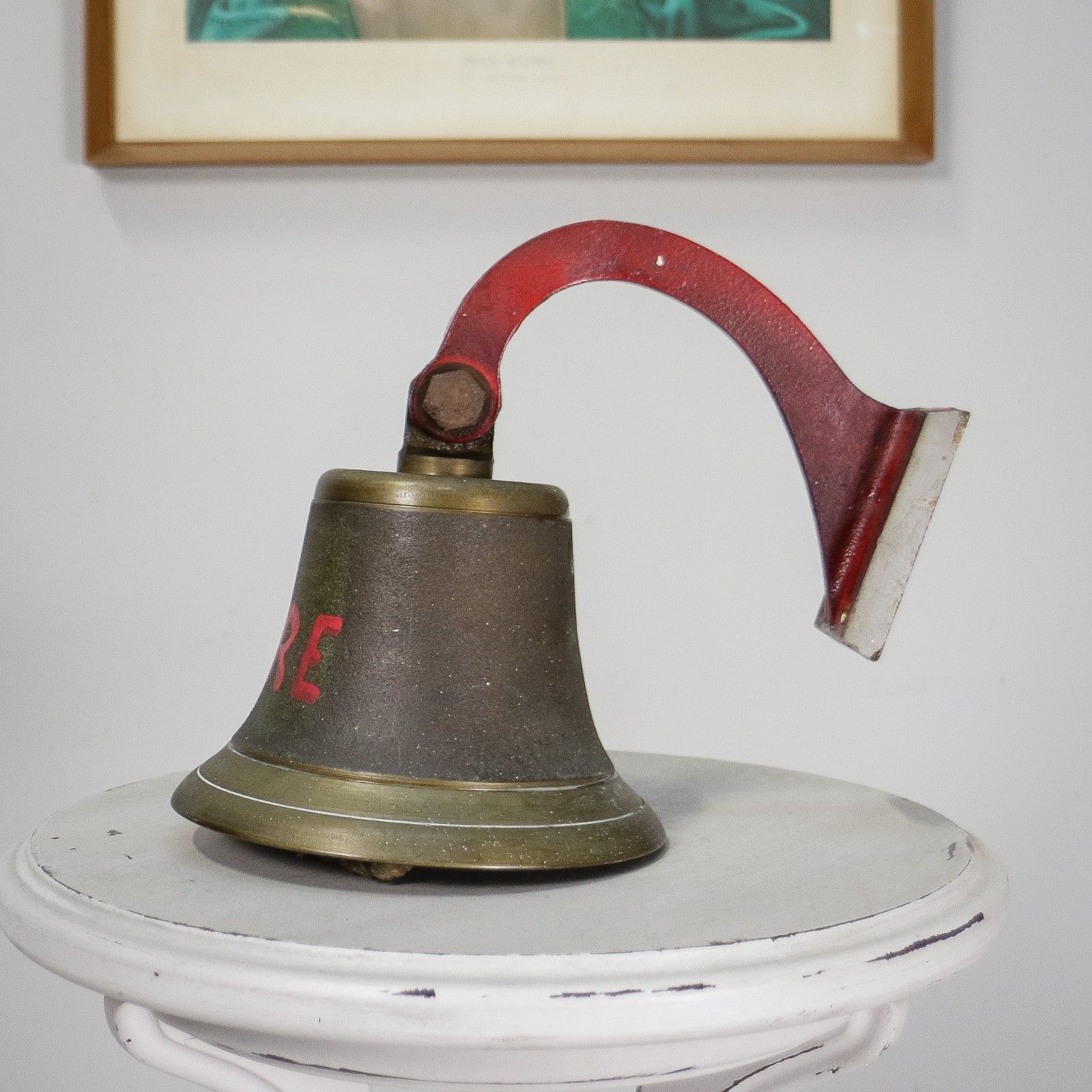 Brass Fire Bell With Brass Clapper And Brass Bracket photo furniture