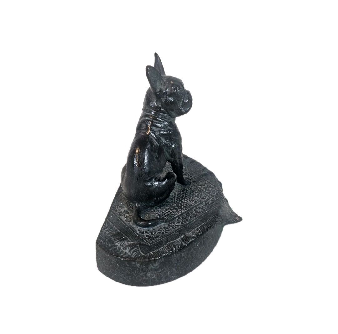An Austrian Cold Painted Bronze Model Of A Seated French Bulldog photo for sale