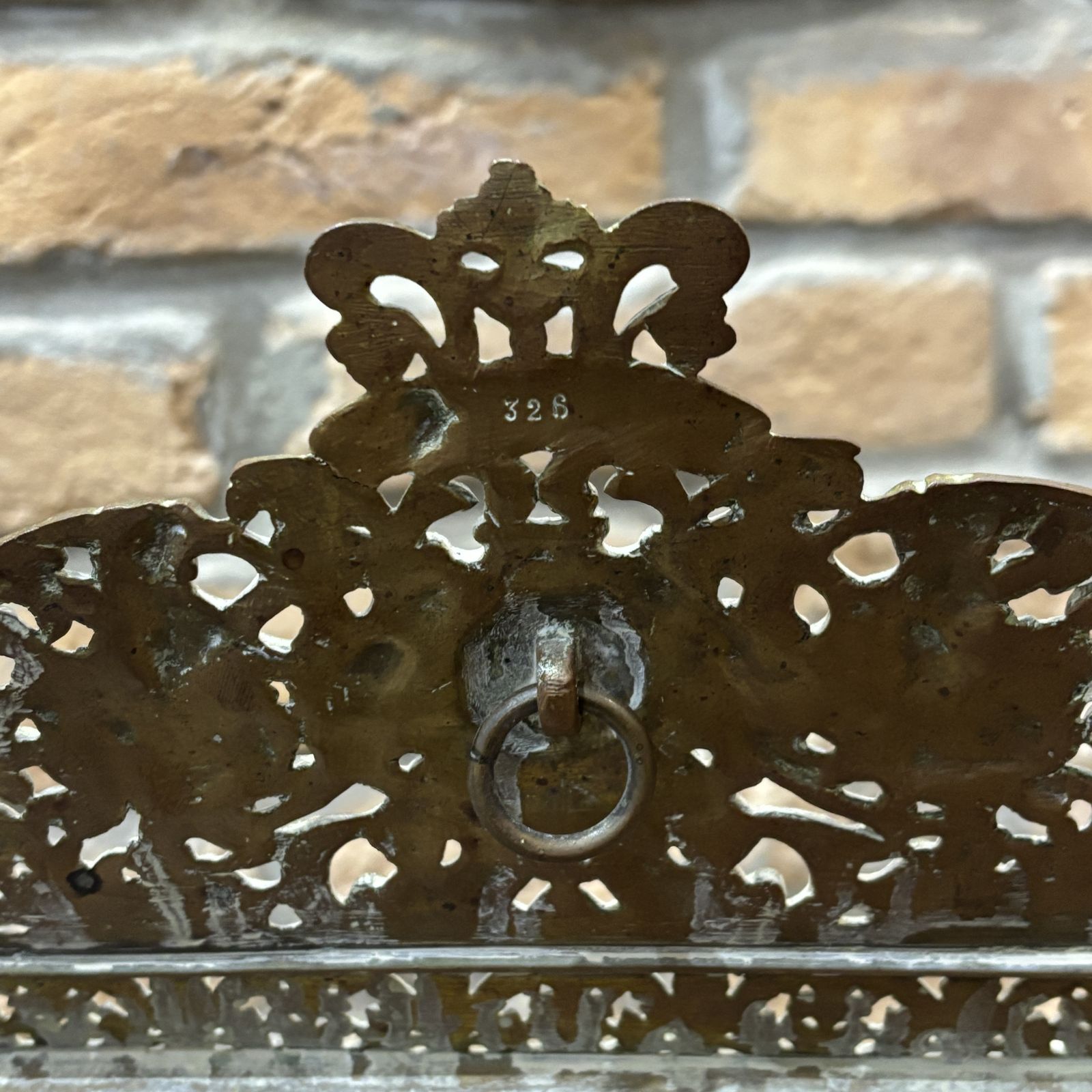 Late 19th Century French Brass Table Mirror With Bevelled Glass photo 525.0