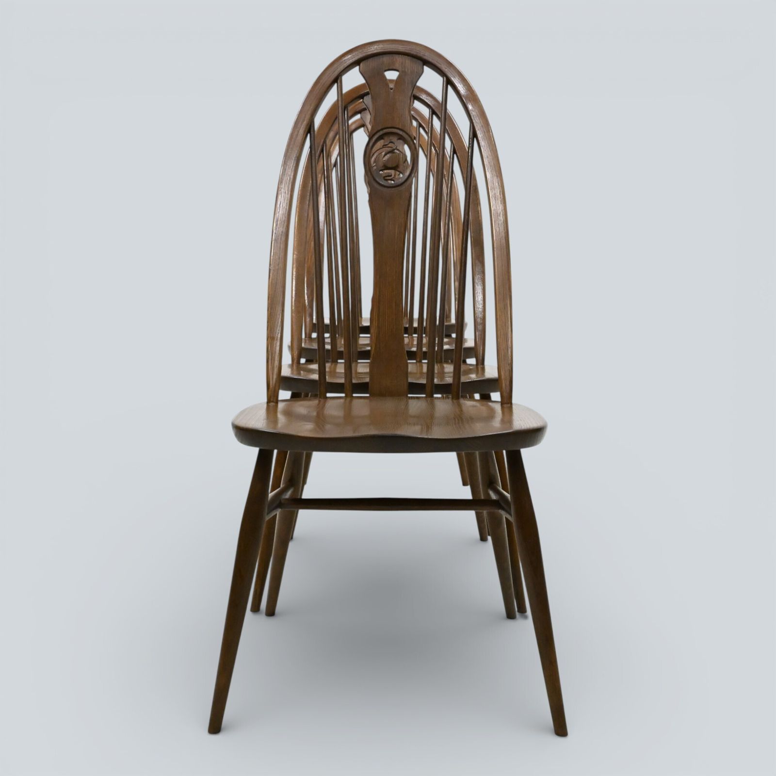 4 Ercol Windsor Swan Bow Back Dining Chairs Golden Dawn Exc Free Uk Delivery* photo for sale