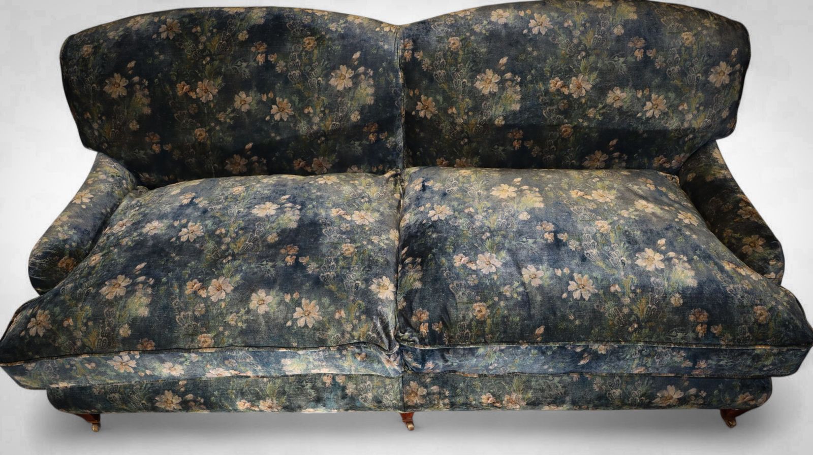 Exquisite George Smith Signature Large 2 Seater Sofa Gp & J Baker Jade Velvet photo furniture