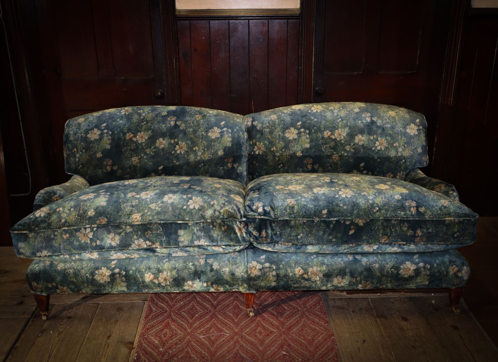 Exquisite George Smith Signature Large 2 Seater Sofa Gp & J Baker Jade Velvet photo vinterior