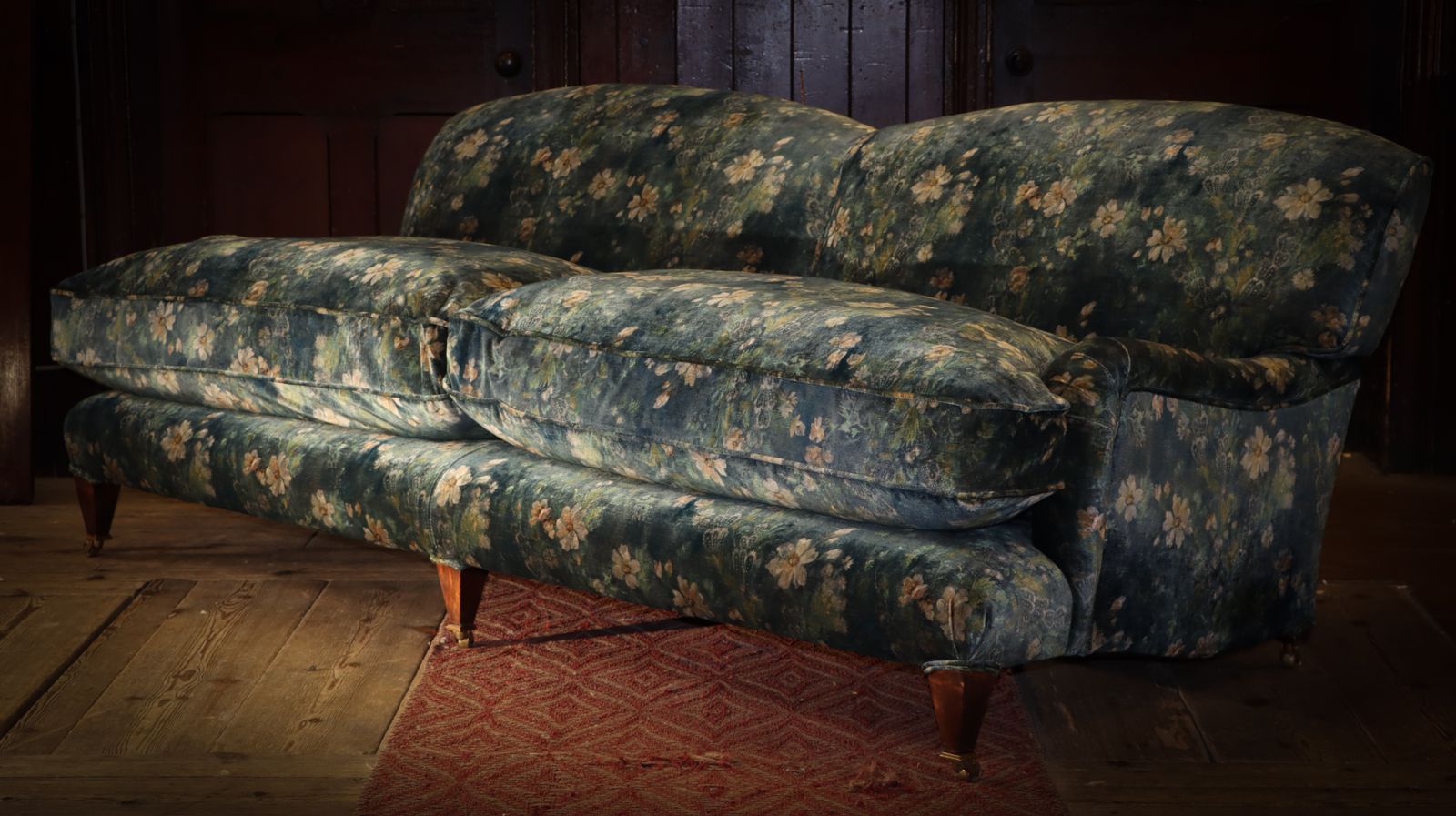 Furniture Exquisite George Smith Signature Large 2 Seater Sofa Gp & J Baker Jade Velvet photo