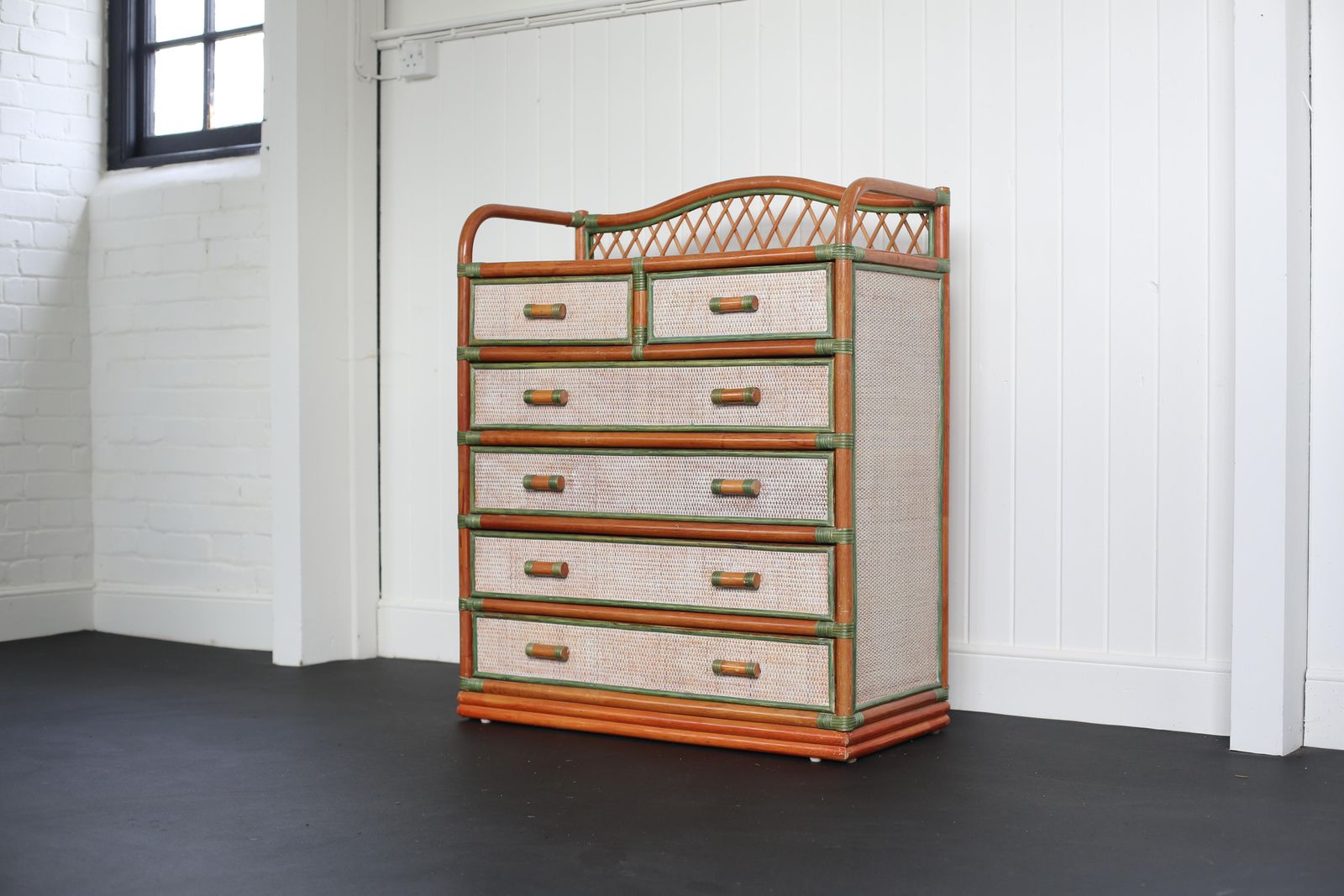 Dal Vera Chest Of Drawers Bamboo And Rattan 1970s photo furniture
