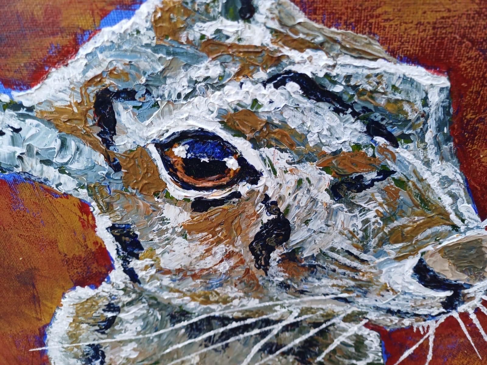 Original Hare Painting Acrylic On Canvas Contemporary Animal Art Signed (60cm X 45cm) photo buy