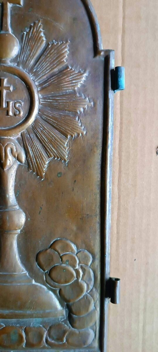 Antique Bronze Tabernacle Door From The 18th Century photo vinterior