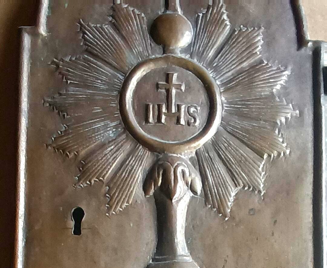 photo furniture Antique Bronze Tabernacle Door From The 18th Century