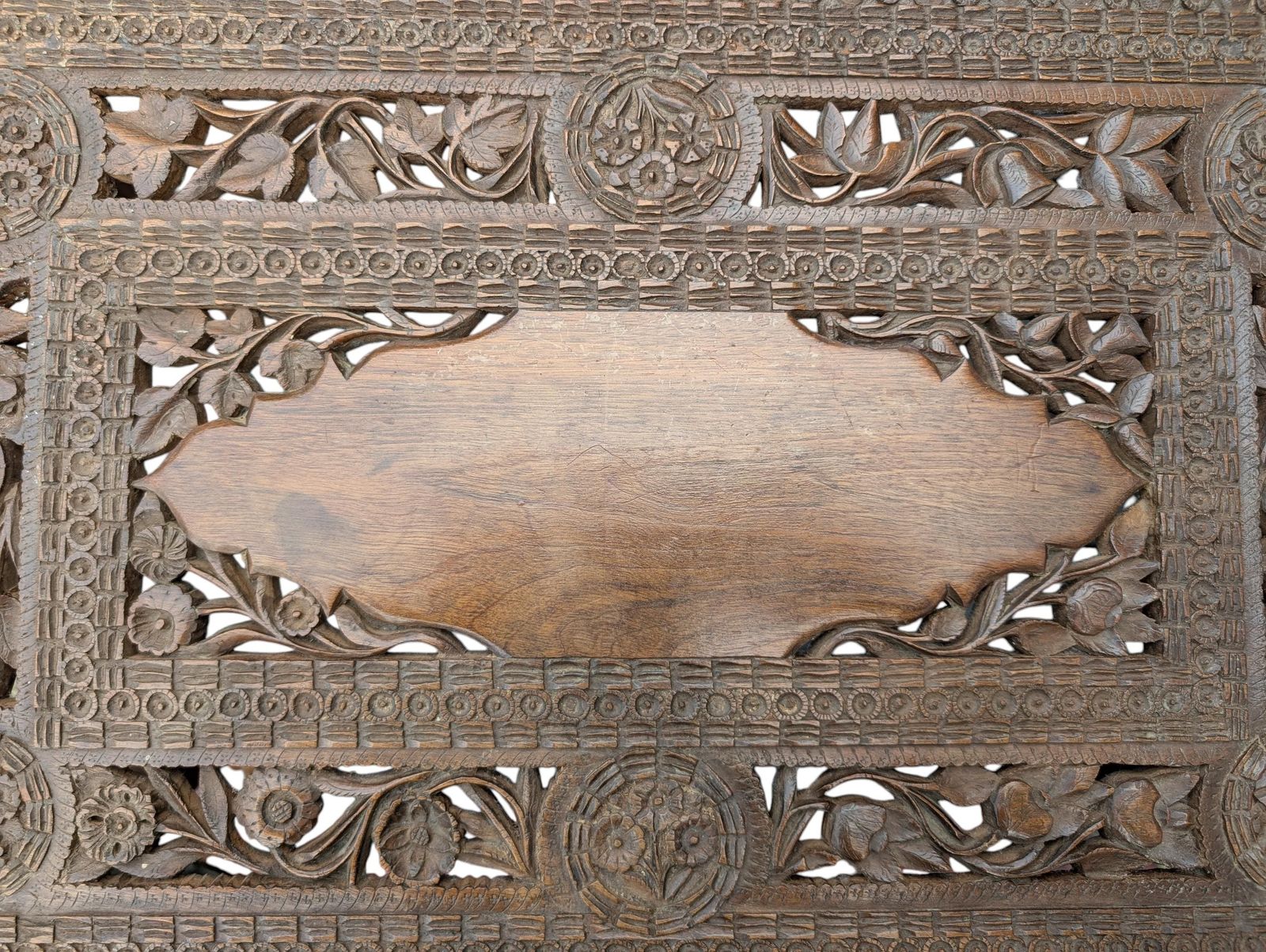 Pair Of Anglo Indian Carved Side Tables, Colonial Low Bedside Tables, C.1900–1925 photo buy