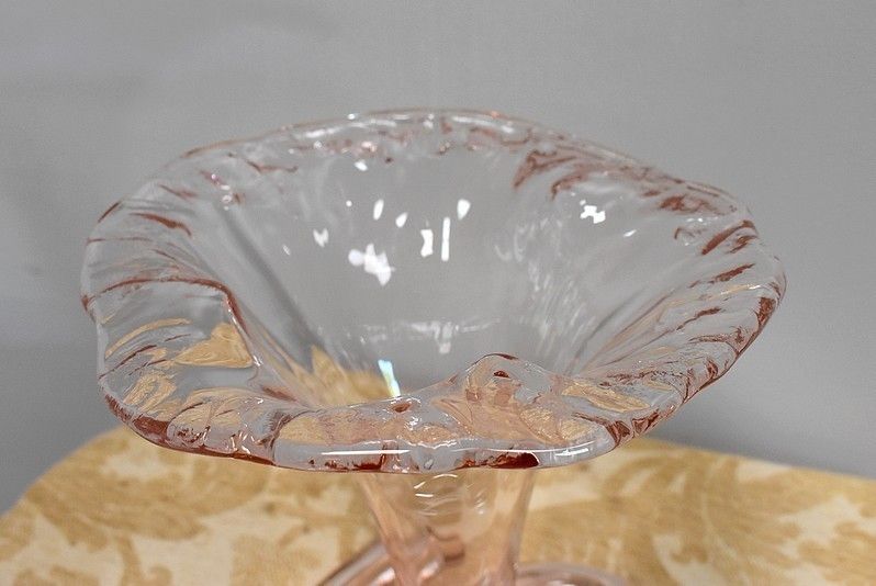 Art Nouveau Vase In Glass 20th photo vintage