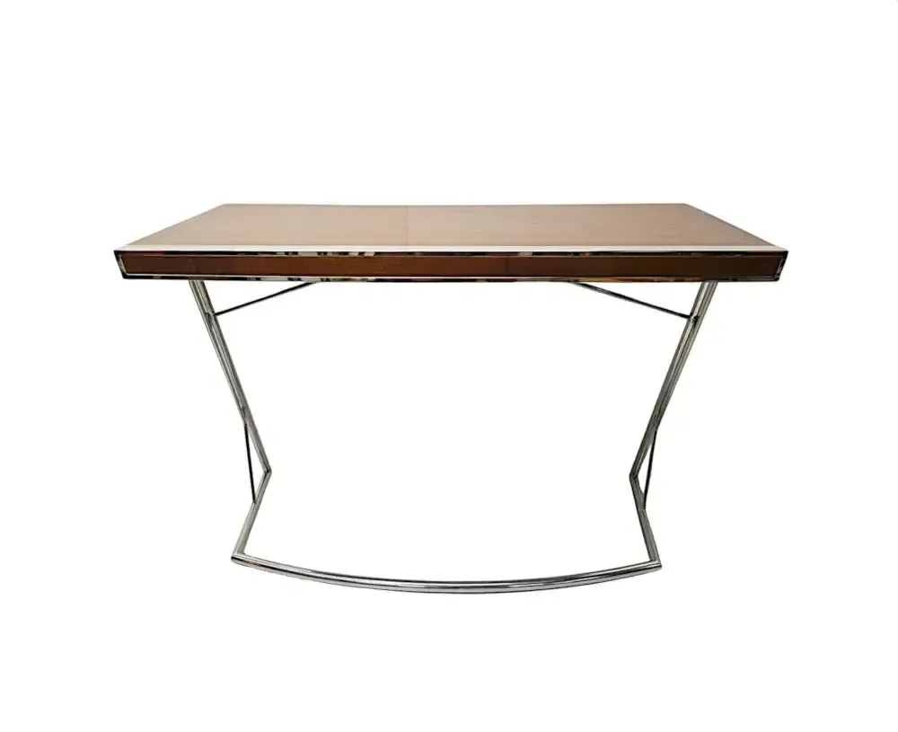 A Fabulous Art Deco Design Chrome And Walnut Desk € 1,650.00 photo buy