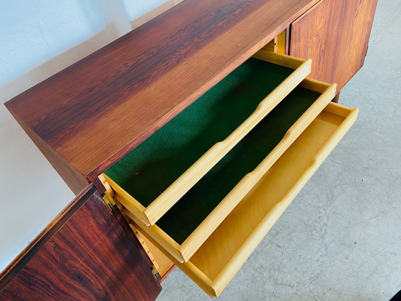 photo for sale Vintage Retro Danish Mid Century Rosewood Sideboard By Poul Hundevad
