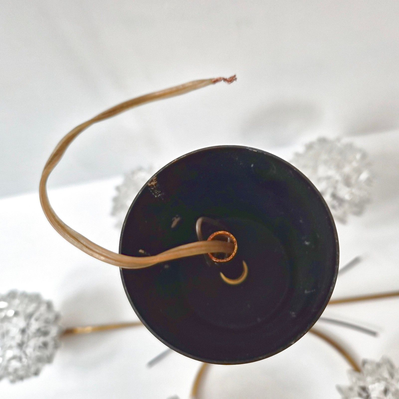 Vintage Hanglamp – House Arlus – Messing, Goud, Metaal & Glas – Jaren 1950 photo vintage