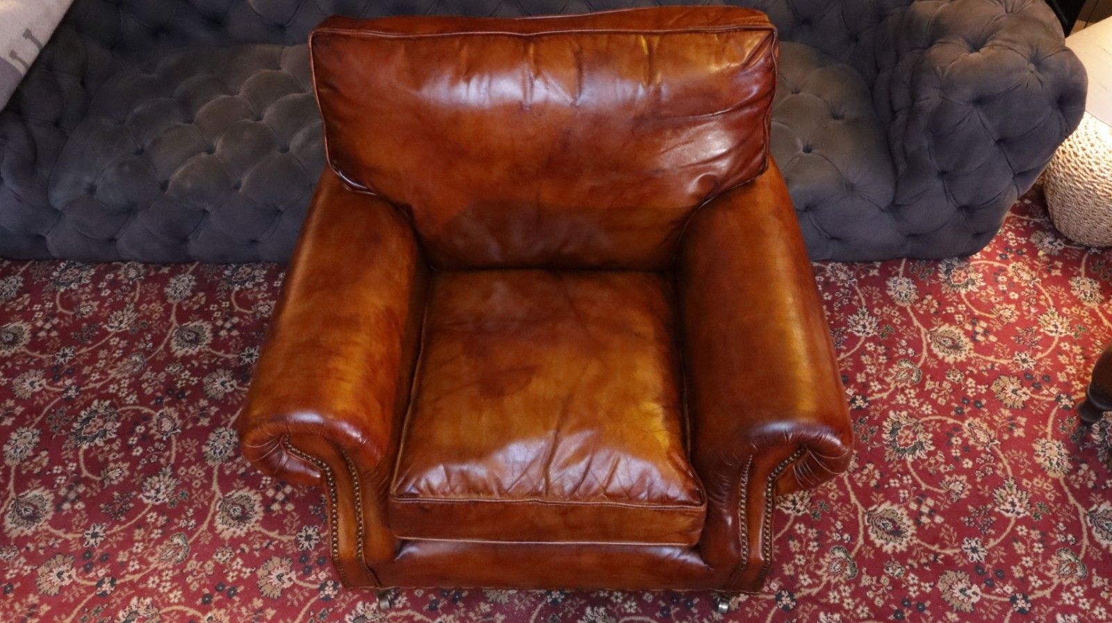 Stunning Timothy Oulton Balmoral Cigar Club Leather Armchair Antique Whisky 🚚🚚 photo vintage