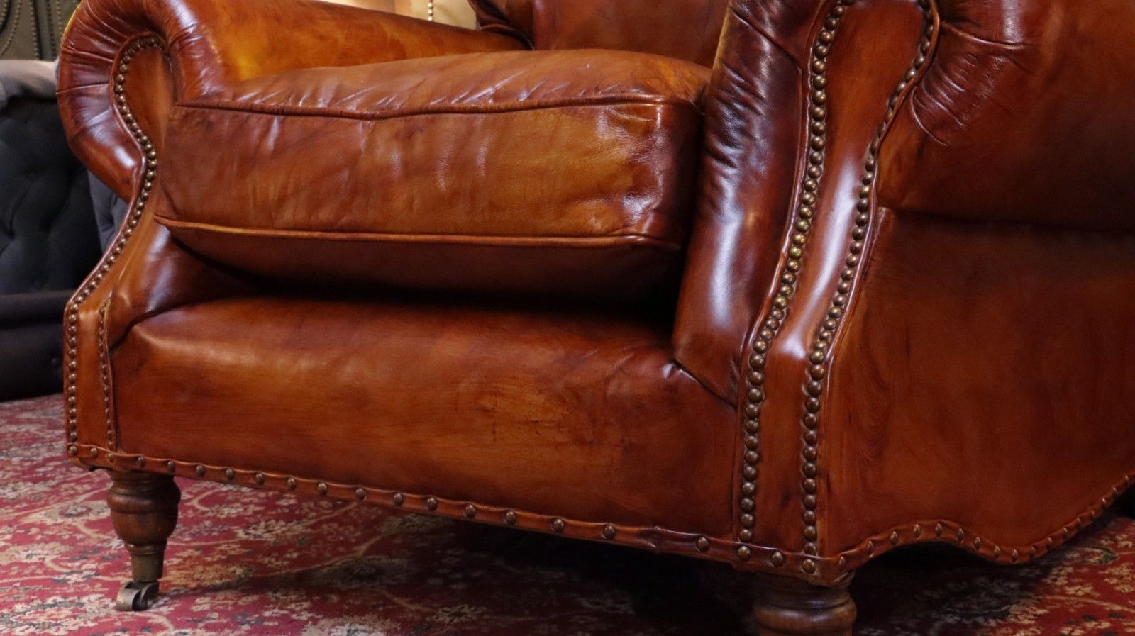 photo buy Stunning Timothy Oulton Balmoral Cigar Club Leather Armchair Antique Whisky 🚚🚚