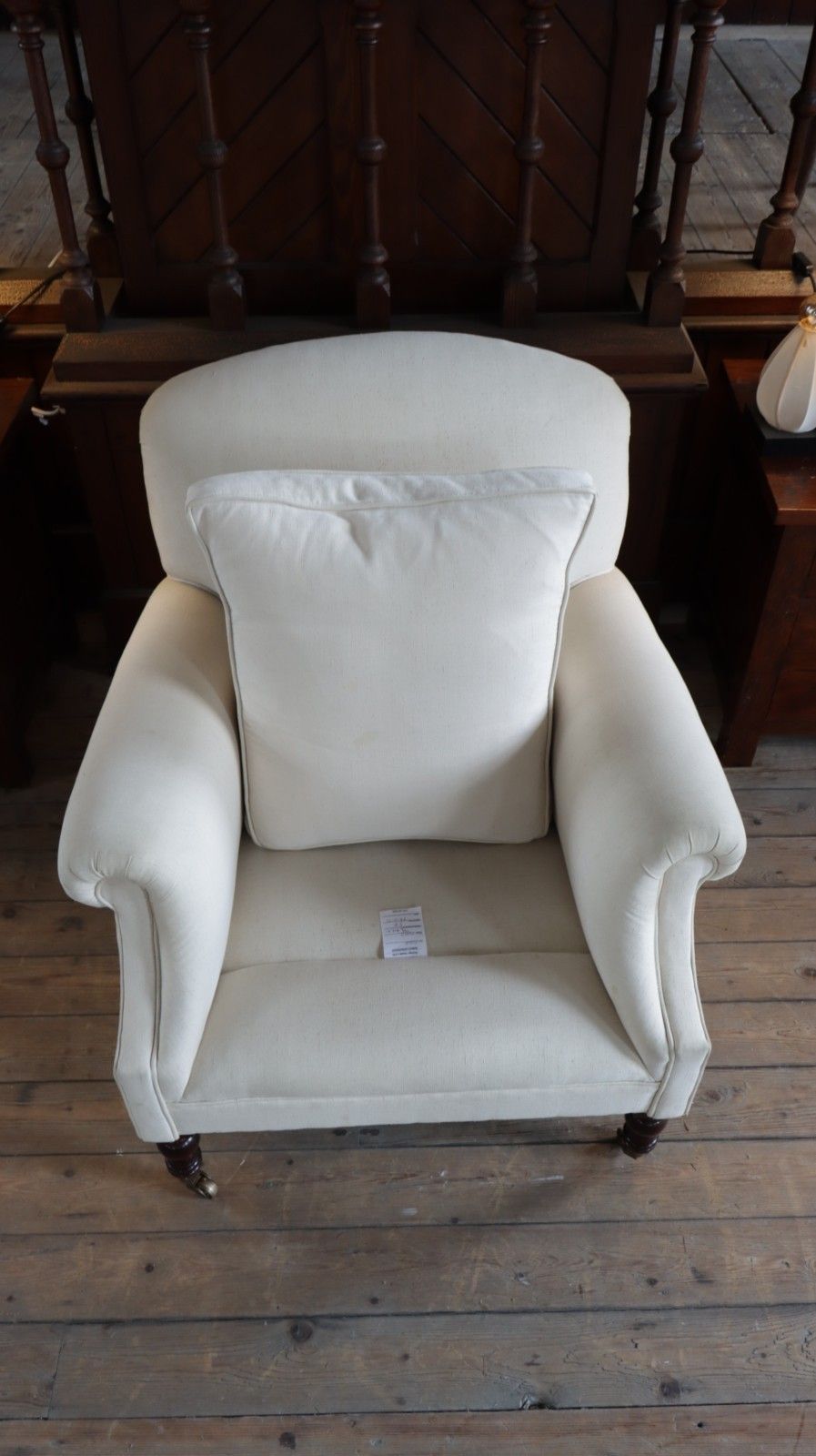 photo buy Stunning George Smith Dahl Chair Armchair With Seat Cushion Sand Linen Del 🚚