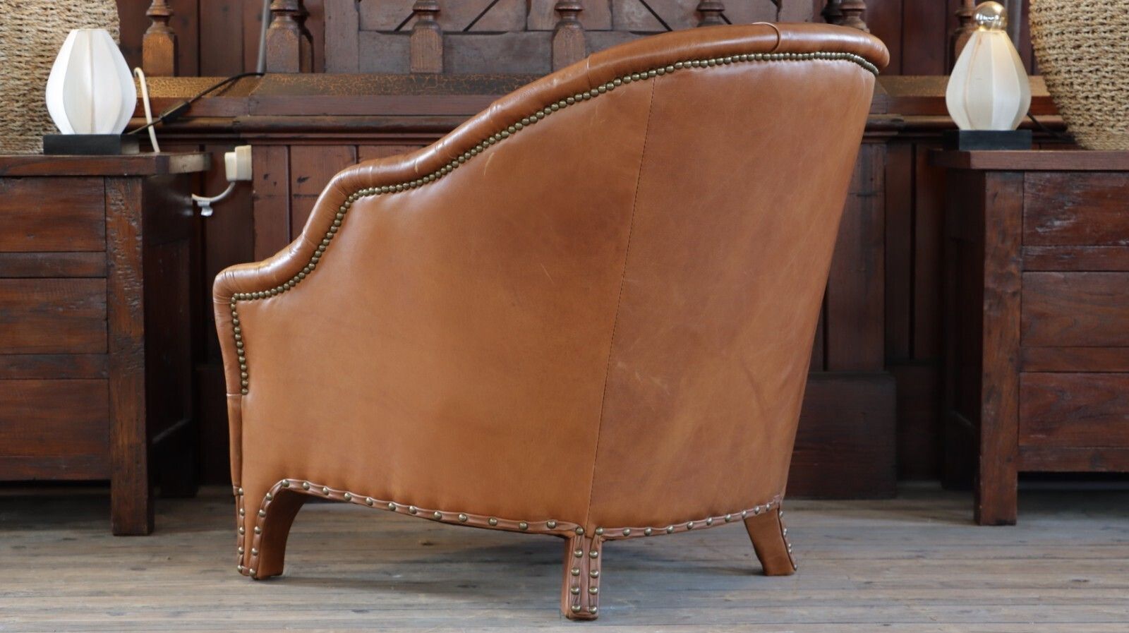 Superb Timothy Oulton Branco Savage Tan Leather Club Library Armchair Del 🚚 photo buy