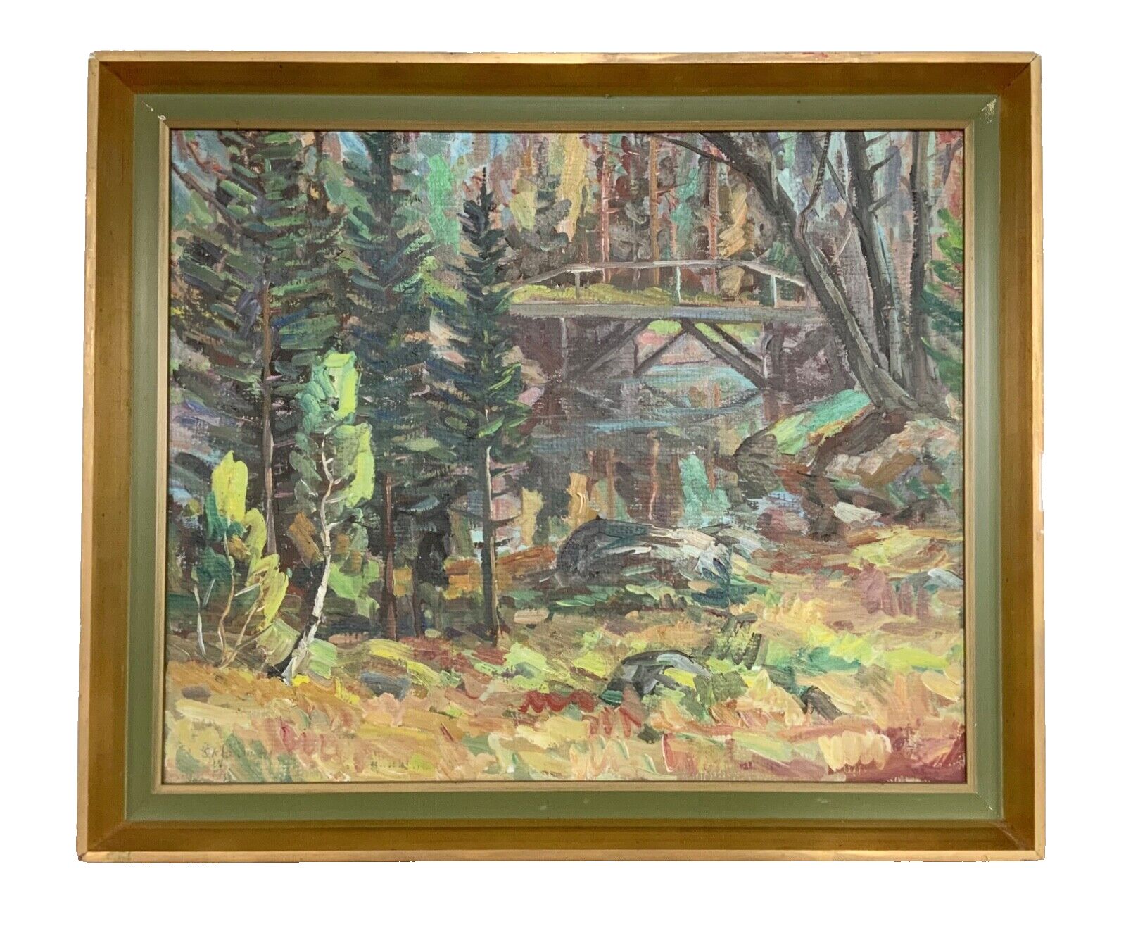 Vintage Original Oil Painting, Signed, Framed 1960s