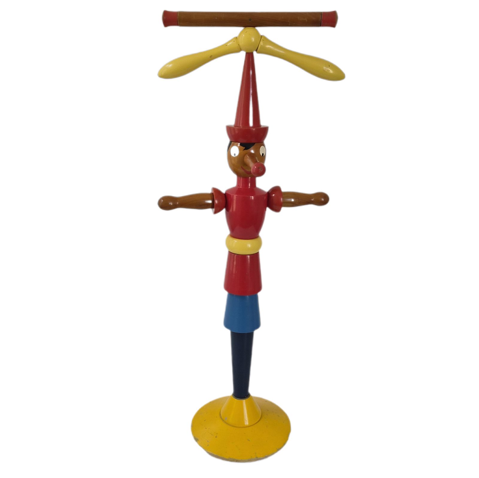 Vintage Pinocchio 1950 Wood Lacquer Galetti Carloe 50s Child Coat Rack Valet photo furniture