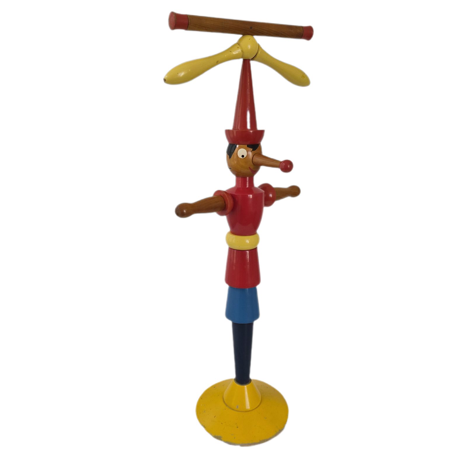 Vintage Pinocchio 1950 Wood Lacquer Galetti Carloe 50s Child Coat Rack Valet photo Furniture