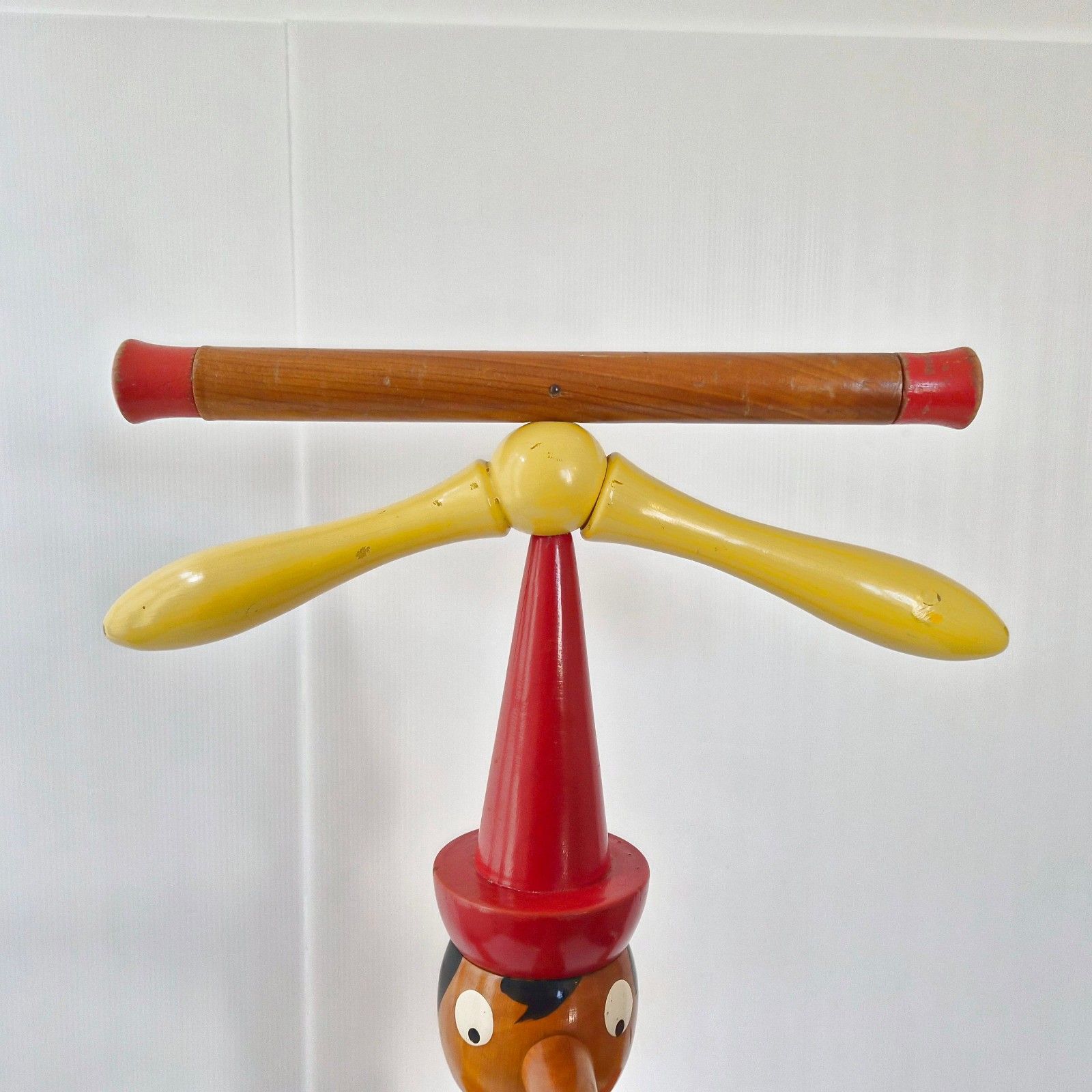 Vintage Pinocchio 1950 Wood Lacquer Galetti Carloe 50s Child Coat Rack Valet photo vintage