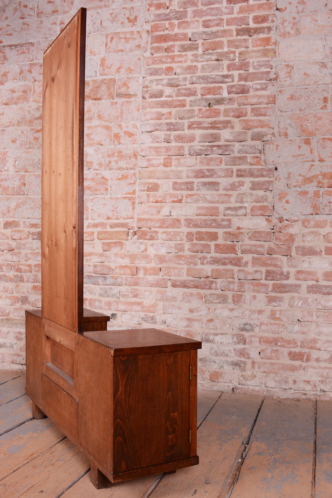 850.0 Restored Art Deco Dressing Table, Walnut, Beveled Mirrored Glass, Czech, 1930s photo