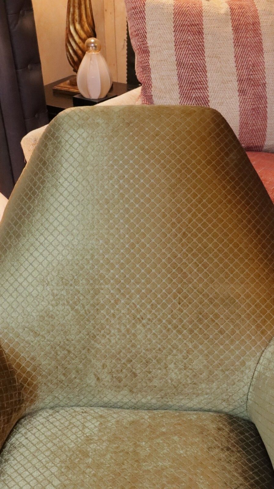 Pair George Smith Club Armchairs  Designers Guild Olive Green Velvet Rrp£14600🚚 photo vintage