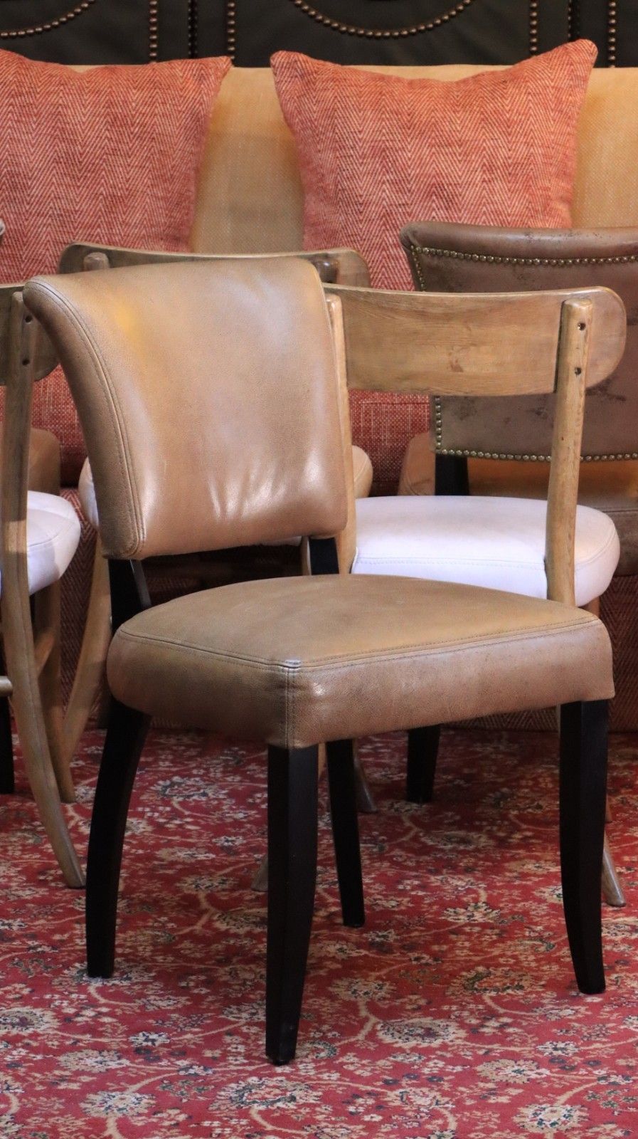 Superb Timothy Oulton Mimi & Sansa Leather Dining Chairs X 6 Delivery Availabl🚚 photo vintage