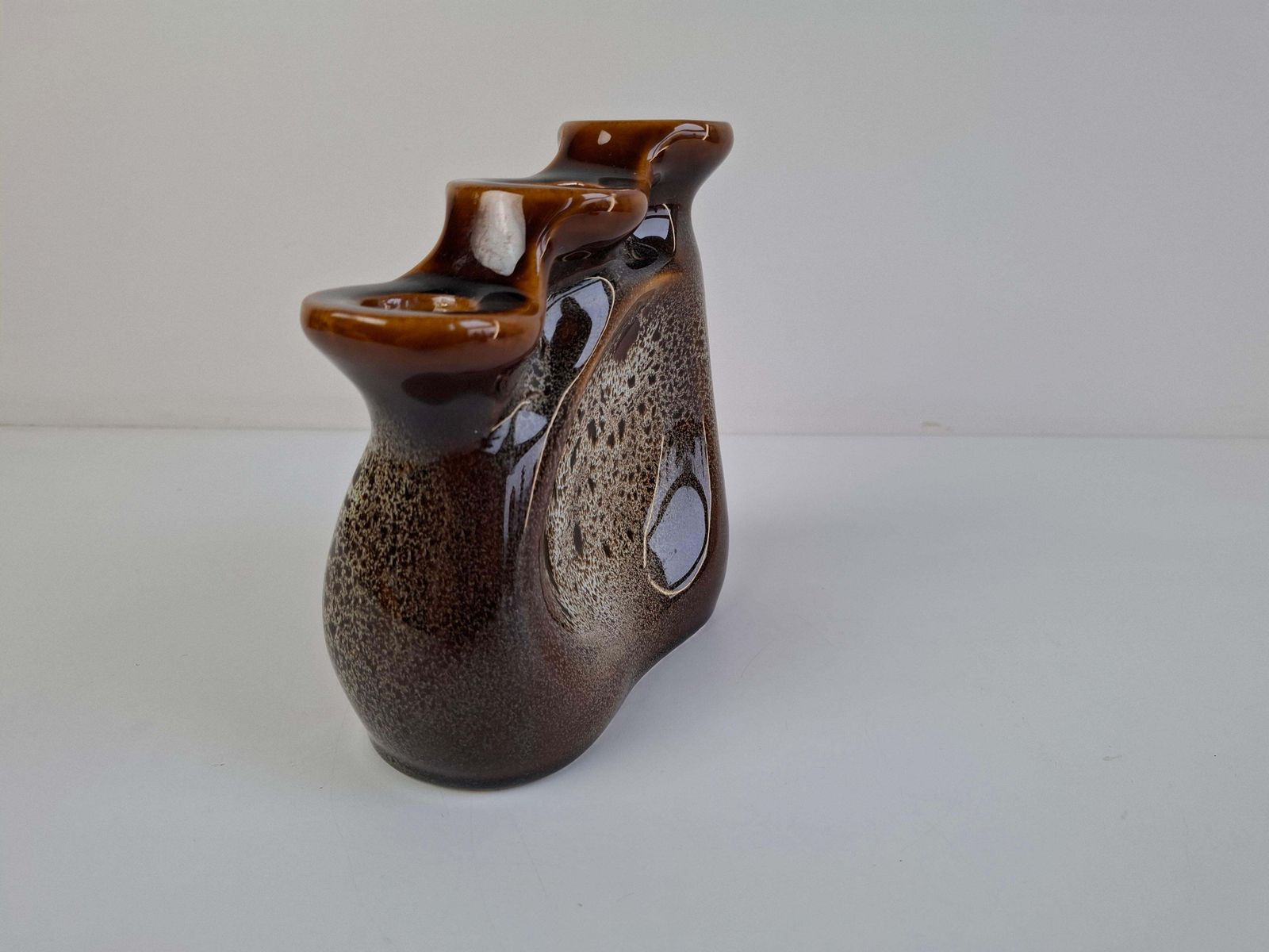 photo vinterior Mid Century Modern Triple Candle Holder By Ditmar Urbach, Czechoslovakia, 1960s