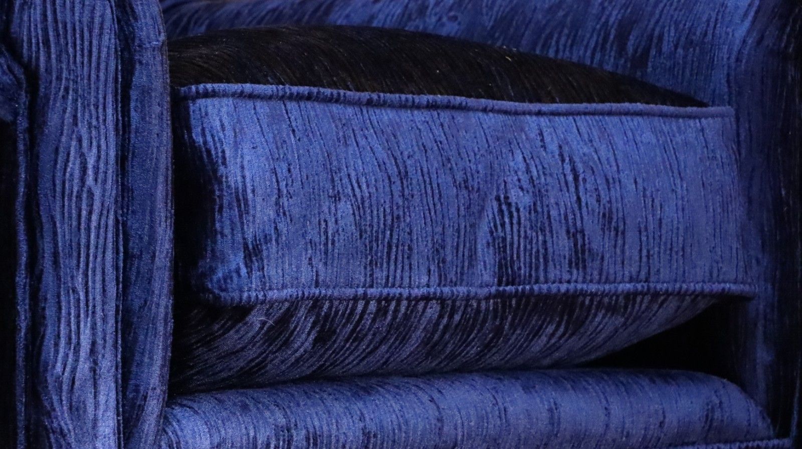 George Smith Full Scroll Arm Signature Armchair Navy Blue Villandry Velvet Del🚚 photo vinterior