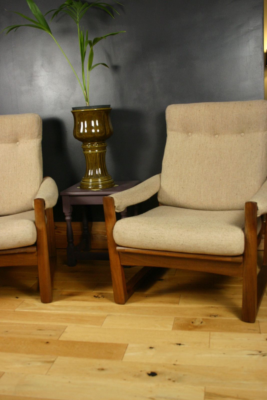 Pair Of Mid Century Guy Rogers ‘Virginia’ Teak Armchairs, 1960s photo for sale