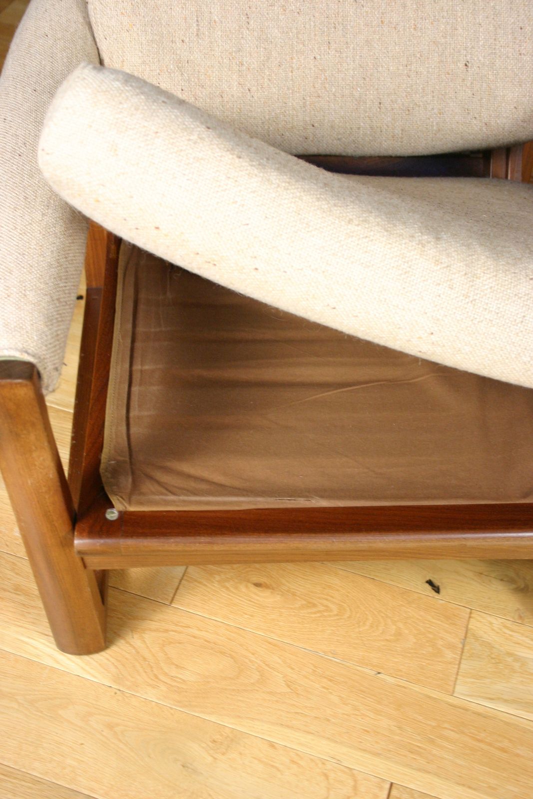 Furniture Pair Of Mid Century Guy Rogers ‘Virginia’ Teak Armchairs, 1960s photo