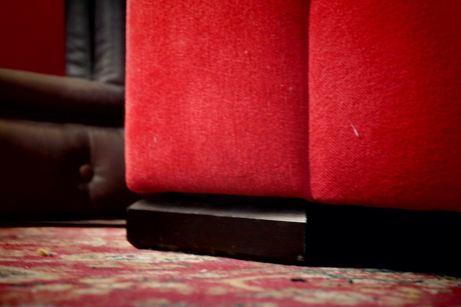 Furniture Stunning George Smith Square Club Large 2 Seater Sofa Red Woven Fabric Rrp£9000 photo