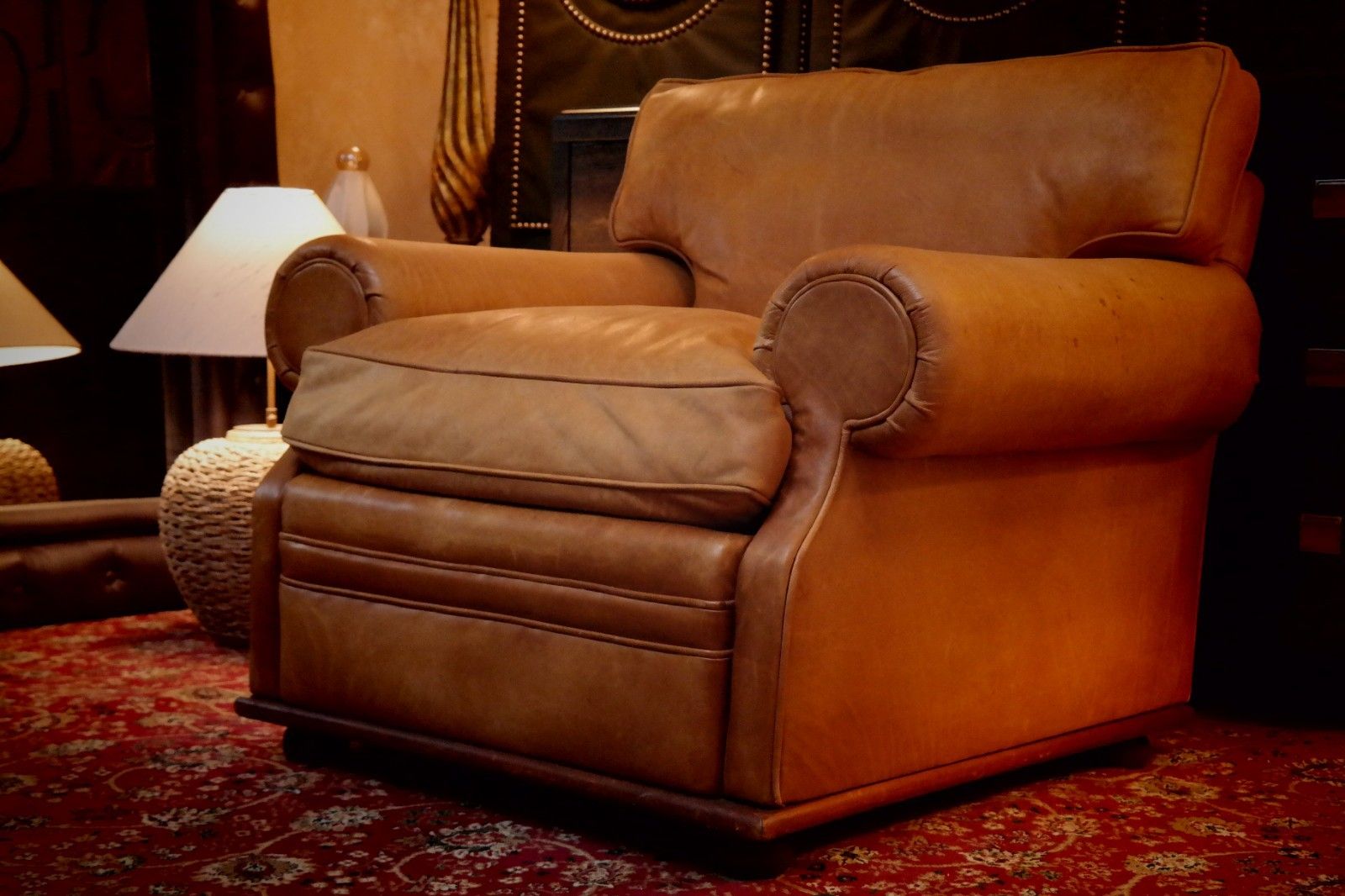 Ralph Lauren Wentworth Floating Leather Armchair Footstool Saddle Rrp£17000 🚚🚚 photo Furniture