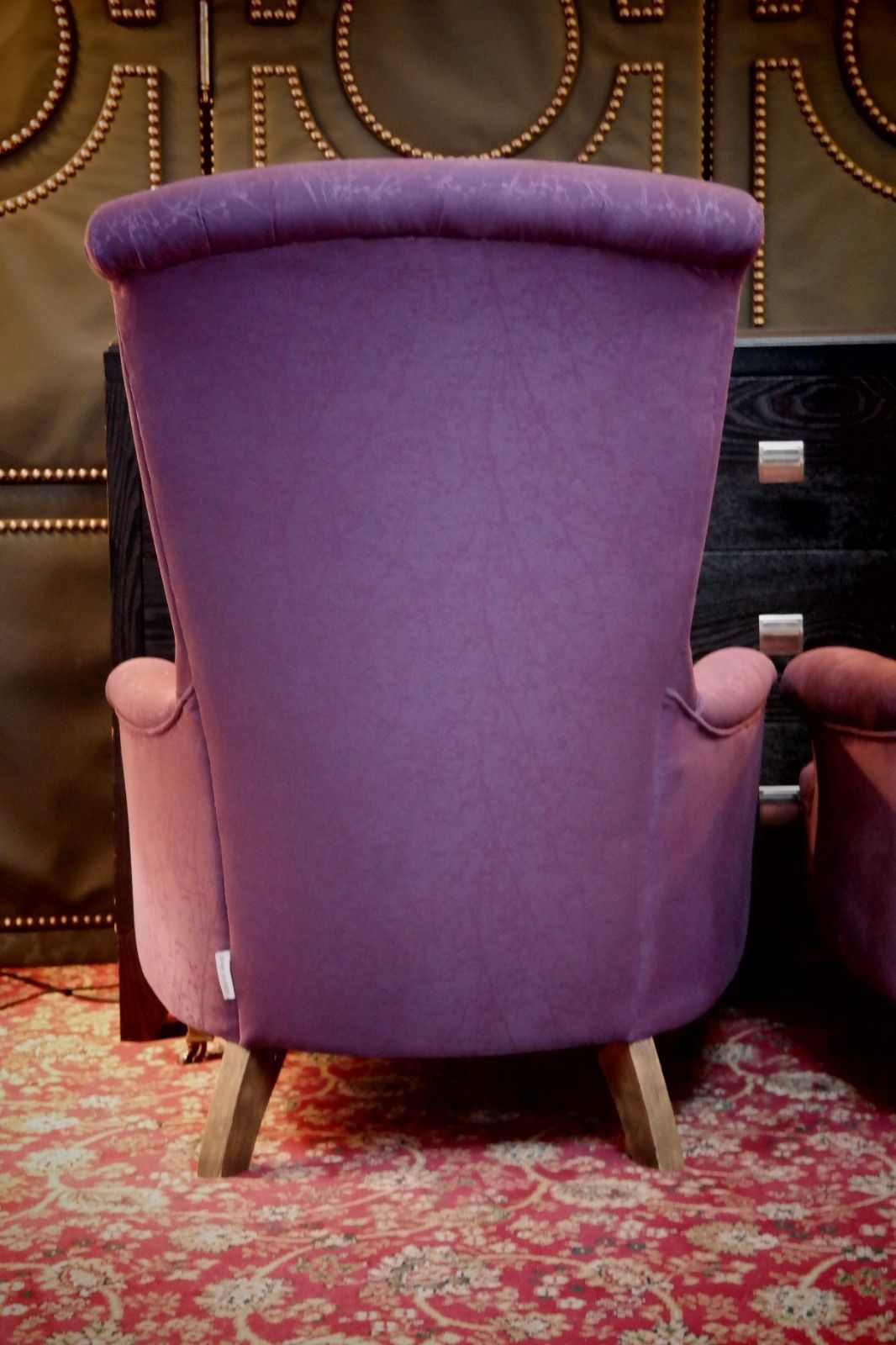1500.0 Superb Pair John Sankey Hawthorne Armchairs Library Fireside Club Amethyst 🚚🚚 photo