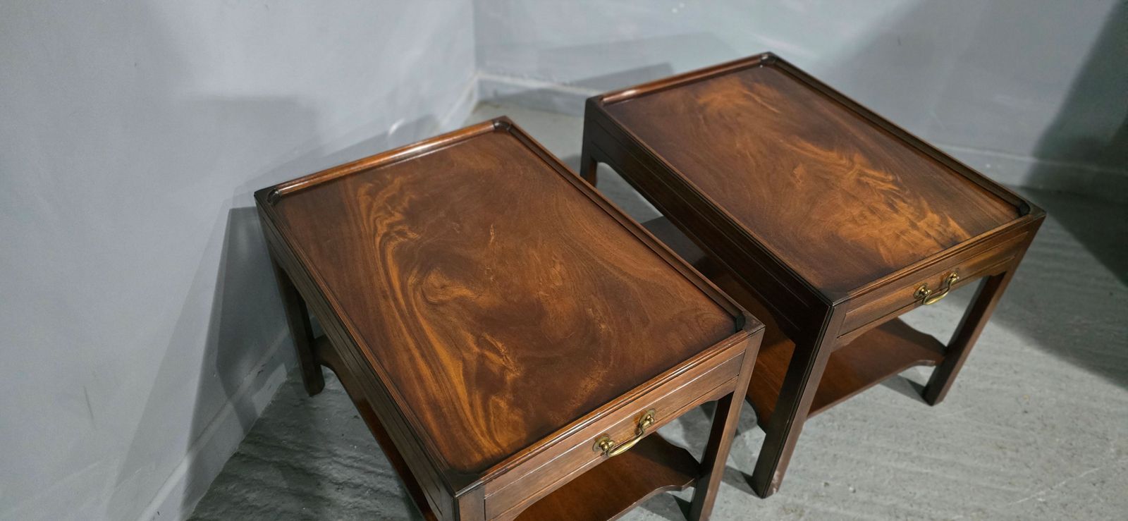 Wonderful Pair Mahogany Lamp Tables photo 1295.0