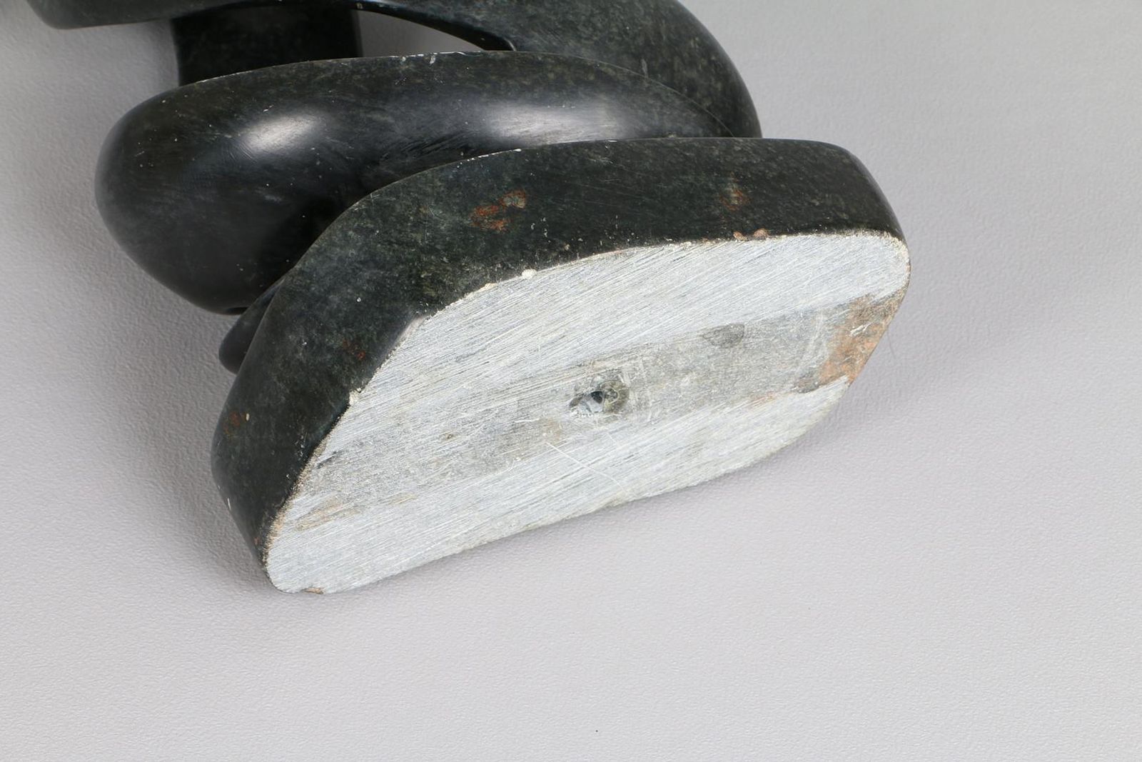 Large Contemporary Carved Stone Family Sculpture On Plinth, Modern Abstract Art photo vintage