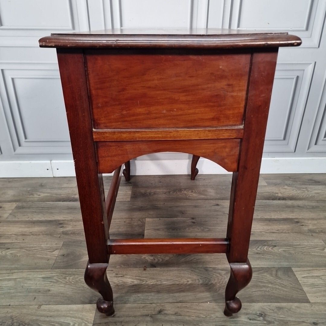Antique Style Console Table Mahogany Desk Lamp Drawer Georgian Revival Wood photo Furniture