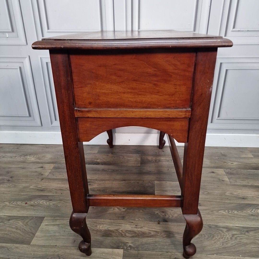 Antique Style Console Table Mahogany Desk Lamp Drawer Georgian Revival Wood photo 220.0