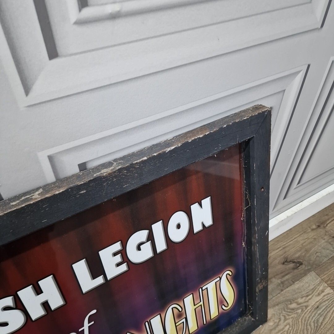 Retro Royal British Legion Sign Memorabilia Man Cave Pop Art Beeston Cabaret photo buy