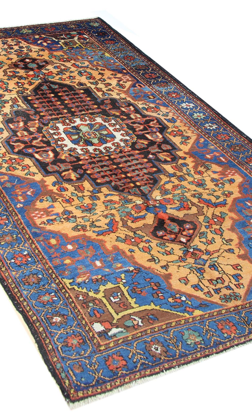 Handmade Carpet Antique Rug Traditional Yellow Rug Wool Living Room 133x193cm photo furniture
