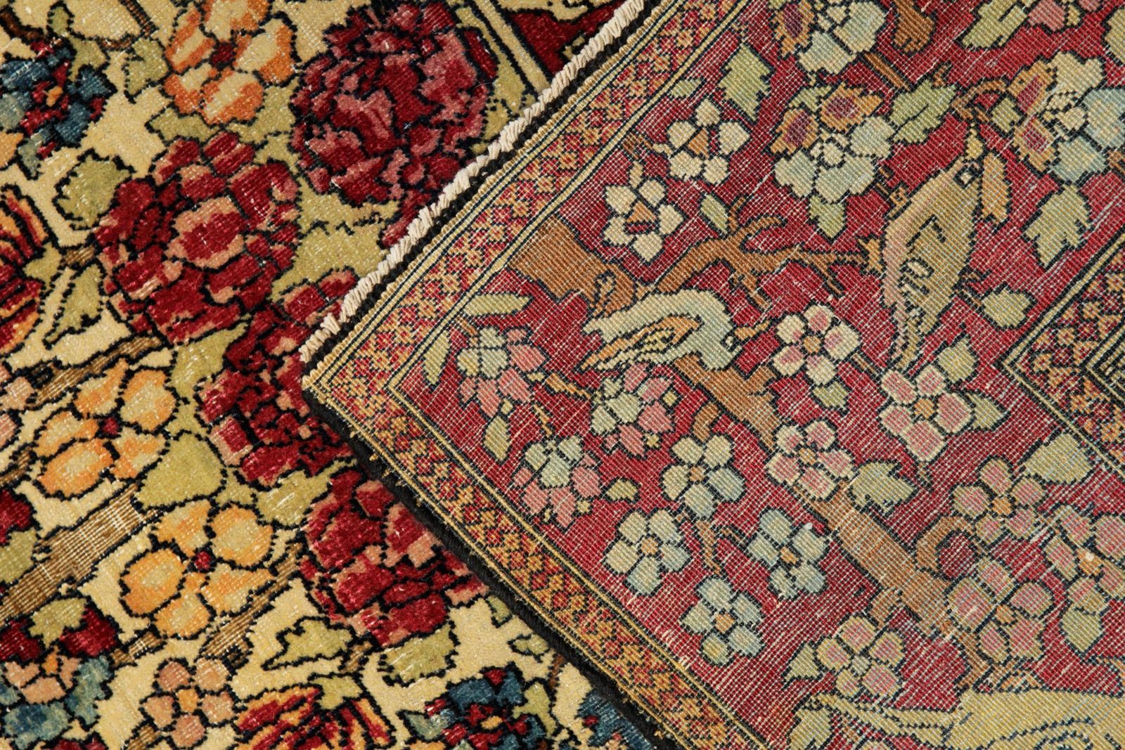 Antique Floral Wool Area Rug Handmade Exclusive Living Room Carpet  125x197cm photo vinterior