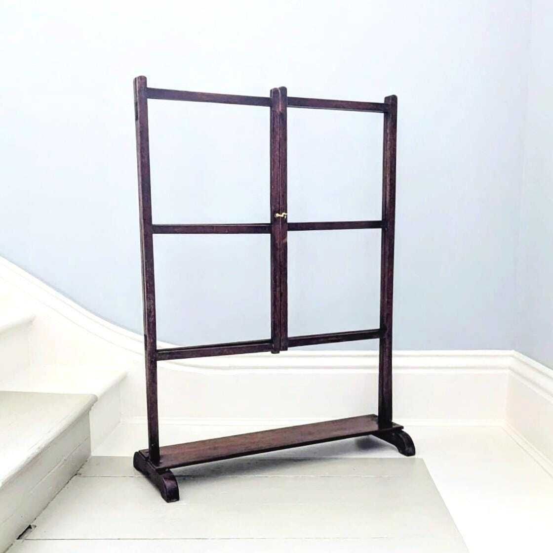 An Antique Mahogany Clothes Horse Or Towel Rail Or Washing Airer C1900 photo furniture