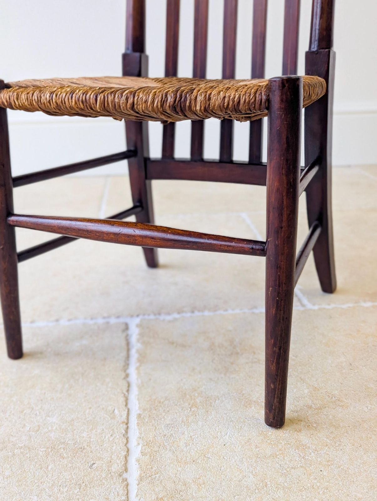 445.0 Antique Arts & Crafts Mahogany Side Chair C.1900 photo