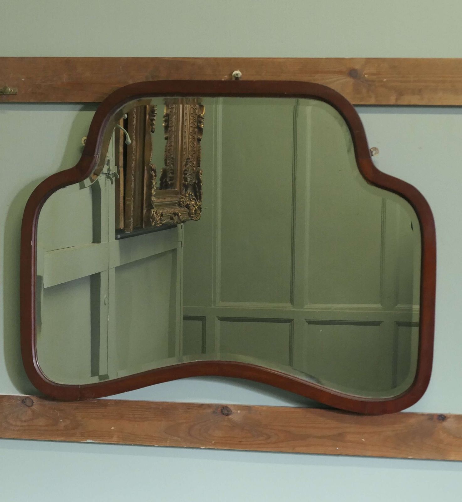 An Attractive Art Deco Walnut Mirror